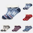 thumbnail image 2 of Women's Thick Floor Socks, Home Sleep Socks with Warm and Velvet Glued Socks, Snow Slippers and Socks Cover - Red, 2 of 4