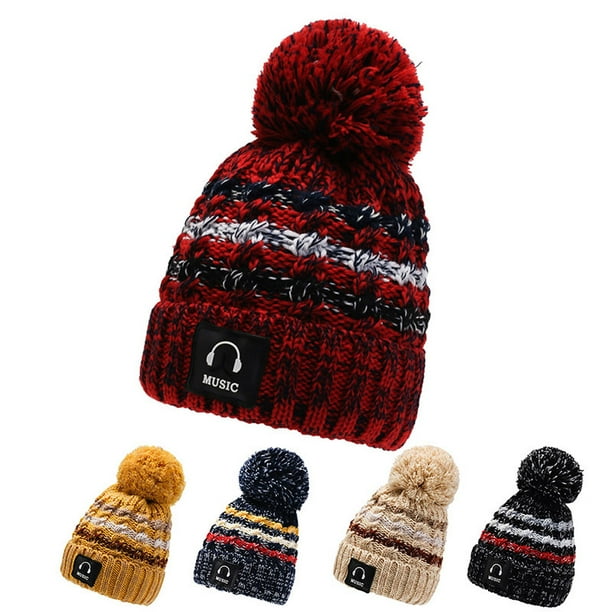 Ladies blue bobble hat deals