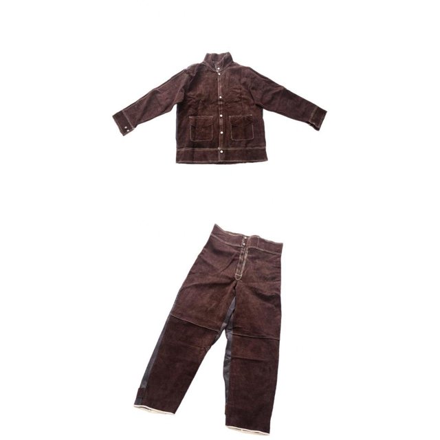 S SERENABLE Veste de Soudage Résistante à la Chaleur & Pantalon de Soudage Anti-Brûlure Vêtements de Soudeur