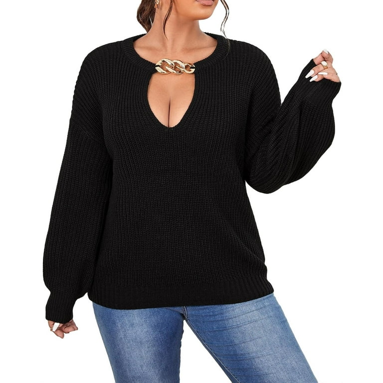 Keyhole neck hotsell sweater