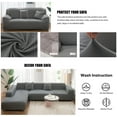 thumbnail image 6 of Stretch Elastic, Anti-Wrinkle, Pure Color Slipcover For 1-4 Seater Sofas For Moving Living Room Furniture (2 Seater, Gray), 6 of 7