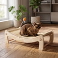 thumbnail image 5 of Cat Bed with Sisal Scratching Pad, Wooden Cat Sofa Lounge, Curved Cat Scratcher Bed for Indoor Cats, Modern Cat Furniture, 5 of 7