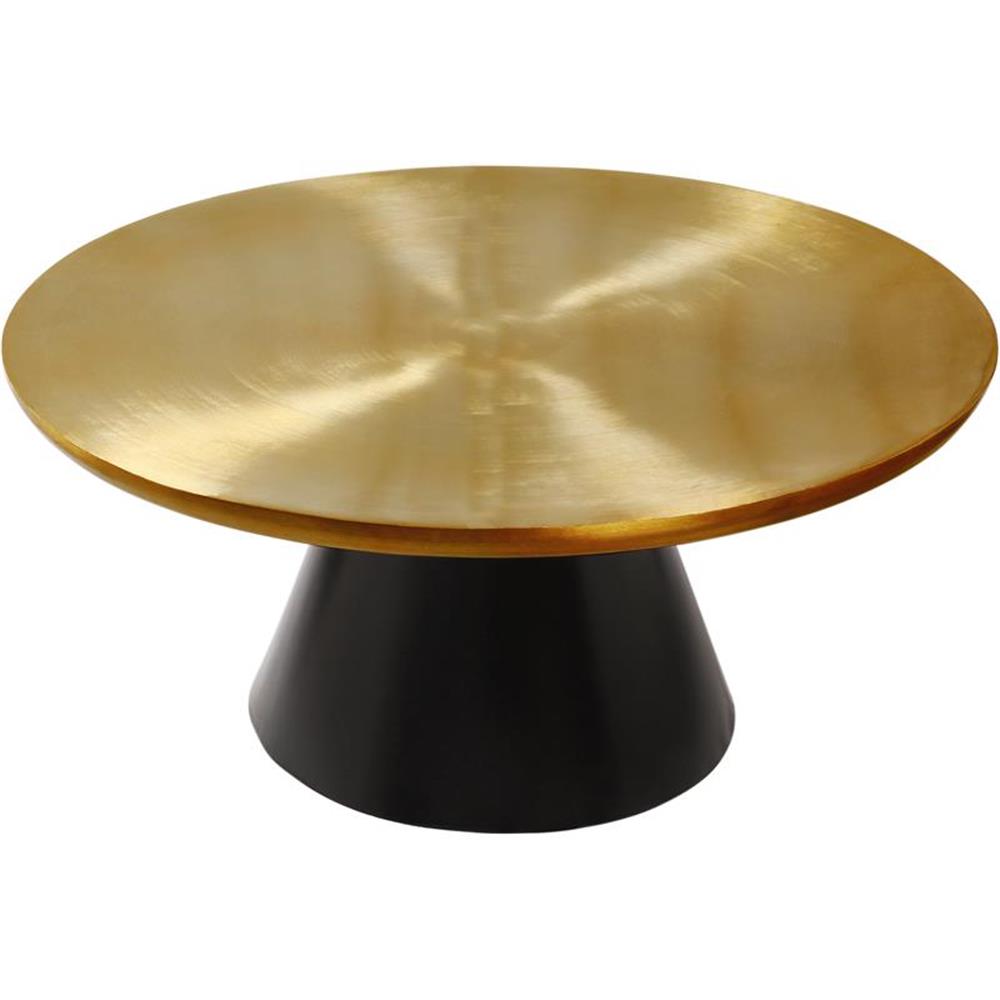 Meridian Furniture Martini 36" Iron Coffee Table in Brushed Gold/Matte Black