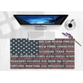 thumbnail image 5 of Gaming Mouse Pad,Desk Mat Extended Large America Flag with States Name Mouse Pad Mat with Non-Slip Base Stitched Edges Mousepad for Computer,Office,Keyboard and Laptop 31.5''''×15.7''''×0.12'''', 5 of 5