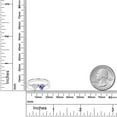 thumbnail image 5 of Gem Stone King 925 Sterling Silver Blue Tanzanite Ring Set with Moissanite (0.92 Cttw) (Size 5), 5 of 6