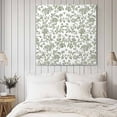 thumbnail image 4 of Sage Green Flower Wall Art Painting on Canvas, Vintage Farmhouse Boho Leaf Spring Canvas Art Home Prints Wall Art Framed Modern Artwork for Living Room Bedroom Wall Decor 12x12in, 4 of 7