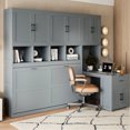 thumbnail image 2 of Gray Twin Murphy Bed with Customizable Layout and Built-in Drawers - Offer Convenience, 2 of 2