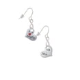 thumbnail image 3 of Delight Jewelry Silvertone Naughty or Nice Heart with Crystals Silver tone Infinity French Earrings, 3 of 4