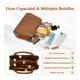 thumbnail image 3 of Bolsas Para Dama Moda Bolsas Tote Con Dos Correas De Hombro Malubero Café, 3 of 4