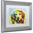 thumbnail image 2 of Trademark Fine Art "Golden Retriever" Canvas Art by Dean Russo, White Matte, Silver Frame, 2 of 4