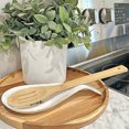 thumbnail image 2 of AuldHome Farmhouse White Spoon Rest, Distressed Enamel Ceramic Spoon Holder in Rustic Style, 2 of 9