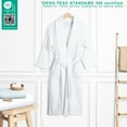 thumbnail image 2 of American Soft Linen, 100% Cotton Turkish Bathrobe - Soft, Absorbent, & Luxurious for Women, Small - White, 2 of 4
