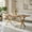 Brown, variant on Demi Bonn MDF Dining Table with X-Frame, 71" Industrial Modern Extendable Table for 6–8 People, Includes Hidden Storage & Reinforced Crossbeam, Brown