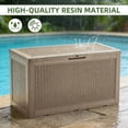 thumbnail image 5 of Joxxoaa 100 Gallon Waterproof Large Resin Deck Box Indoor Outdoor Lockable Storage Container for Patio Furniture Cushions Garden Tools (Black) /（Grey）, 5 of 7