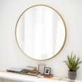 thumbnail image 4 of 30" Metal Round Accent Mirror,Gold, 4 of 6