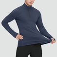 thumbnail image 2 of YAYUBA Men's T-Shirts Cotton Neck Thermal Shirts Long Sleeve Pullover Underwear Shirts Base Layer Thermal Tops, 2 of 7