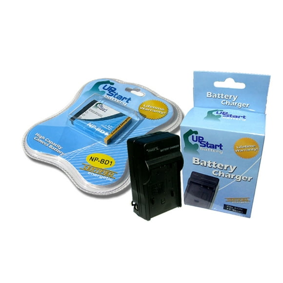 Sony DSC-T2 Battery and Charger - Replacement for Sony NP-BD1 Digital Camera Batteries and Chargers (1000mAh, 3.7V, Lithium-Ion)