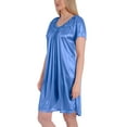 thumbnail image 2 of EZI Nightgowns for Women - Soft & Breathable Satin Night Gowns for Adult Women - Medium to Plus Size Womens Sleep Shirts - Knee-Length Nightgown, 2 of 6