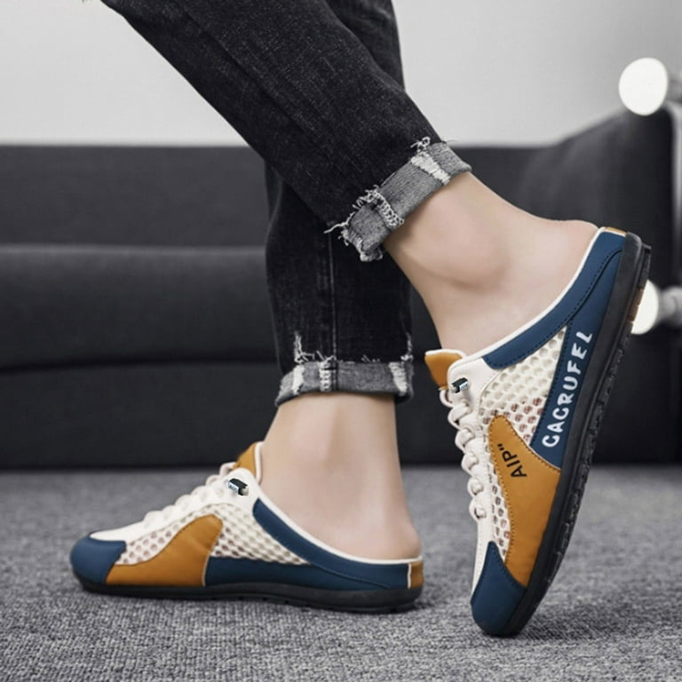 Dakaela Mens Slip on Mule Sneakers Low Top Casual Sports Shoes