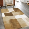 thumbnail image 4 of Area Rug for Living Room, Brown Geometric Non-Slip Indoor Large Carpet for Bedroom/Dining Room, Watercolor Ombre Modern Abstract Art Washable Low-Profile Rectangle Floor Mat Runner Rugs - 2.7 x 5 Ft, 4 of 7