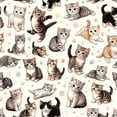 thumbnail image 6 of Ambesonne Cat Duvet Cover Set, Little Kittens Playful Poses, Queen, Off White Taupe and Grey, 6 of 6