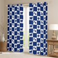 thumbnail image 2 of Feelyou Cartoon Plaid Blackout Curtains Set of 2 (52x84 Each) for Teen, Cute Santa Claus Gift Window Curtains, Blue Christmas Theme Curtains and Drapes, Curtains and Drapes Home Decor, 2 of 6