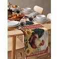thumbnail image 3 of Vintage Rooster Burlap Cotton Table Runner 13x72 Inches Long, Pastoral Watercolor Sunflower Plaid Farmhouse Table Runners, Outdoor Dining Tablecloths Decor for Baby Shower/Party/Wedding, 3 of 6