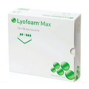 Lyofoam Max Polyurethane Foam Dressing, 4 X 4 Inch Square, Molnlycke 603201 - Box of 10