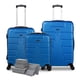 thumbnail image 1 of Juego de 3 Maletas de Viaje Rigidas Rumbo Azul 20 24 28 Pulgadas, 1 of 9