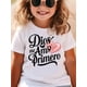 thumbnail image 1 of God Loves Me First Pink T-Shirt for Youngsters - Casual Round Neck Short Sleeve with Heart Design - Ideal Christian Gift for Spring/Summer, 1 of 5