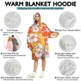 thumbnail image 5 of Wearable Oversized Blanket,Pioneer Flower Floral Print Pattern Wearable Blanket Hoodie for Adults,Cozy Hooded Blankets with Super Pockets,Super Warm Fuzzy Pullover for Women & Men, 5 of 6