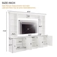 thumbnail image 2 of Harper & Bright Designs Wall Unit Entertainment Center with Bookshelf for 70" TV, Media Console Table withBridge, TV Stand with Adjustable Shelf, White, 2 of 12