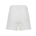 thumbnail image 5 of Durtebeua Pockets Women Denim Shorts Push Up Shorts Zipper High Waist White XXL, 5 of 5