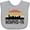 AC-Heather Grey, variant on Inktastic Memphis Tennessee Skyline Retro Sunset Boys or Girls Baby Bib