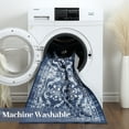 thumbnail image 5 of HOMERRY Vintage Washable Rugs 5' x 7' Area Rugs for Living Room Moroccan Floral Print Rug Indoor Non-Slip Floor Cover, Blue, 5 of 5