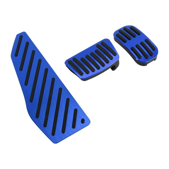 Unique Bargains 3 Pcs Automatic Foot Pedal Pads Foot Accelerator Pedal Covers for Toyota Corolla Cross 2018-2024 Aluminum Alloy Blue