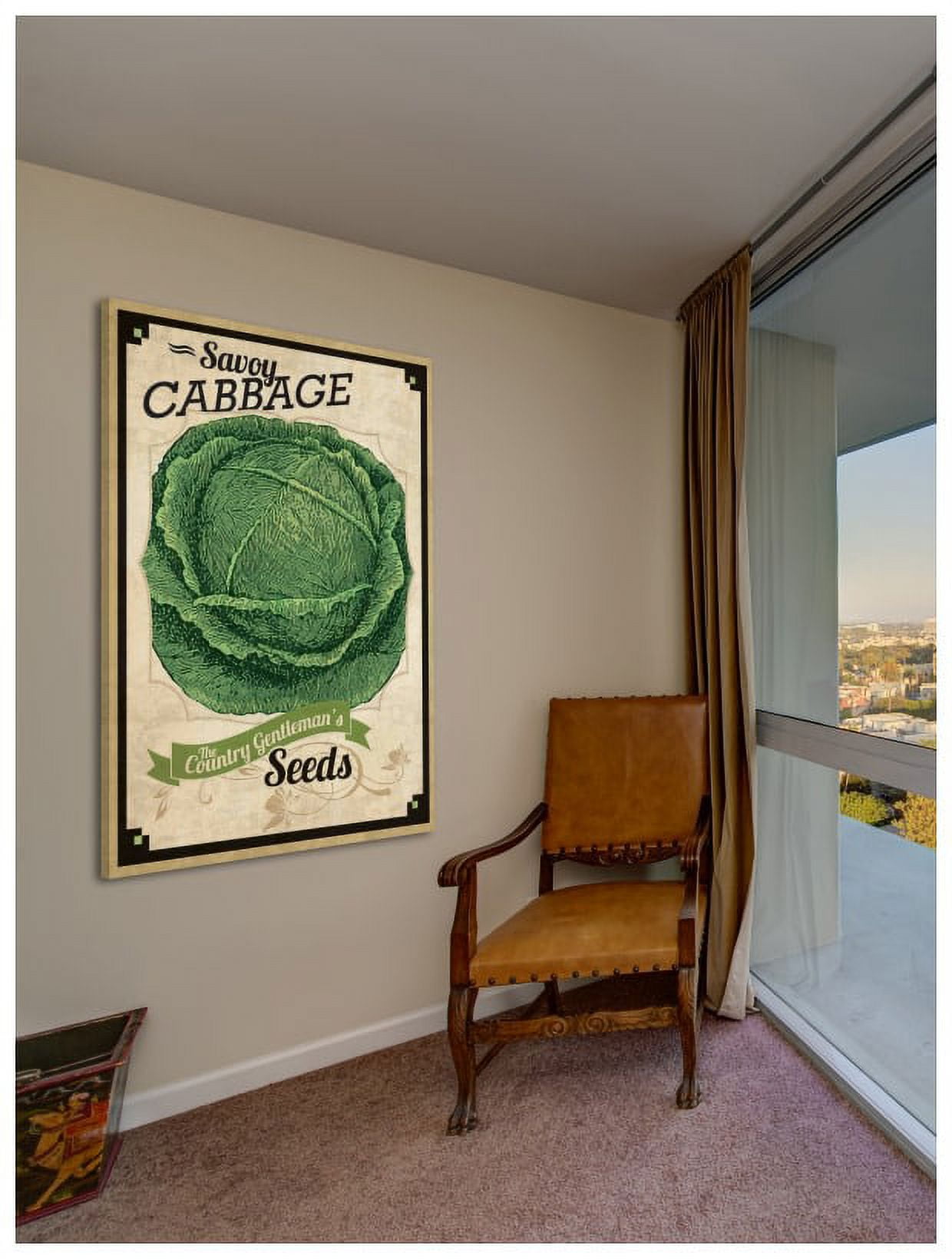 Seed Packet Cabbage' Painting Print on Wrapped Canvas