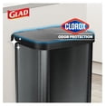 thumbnail image 3 of Stainless Steel Step Trash Can, Large Metal Kitchen Garbage Bin with Soft Close Lid, 20 Gallon, Pewter - Indoor & Outdoor Waste Container with Odor Protection and Bag Roll Holder, 3 of 9
