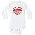 thumbnail image 1 of Someone in Huntington Loves Me Huntington West Virginia Skyline Heart One Piece Baby Bodysuit (Long Sleeve), 0-3 Months White, 1 of 1