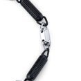 thumbnail image 2 of Urban Posh: Mens Stainless Steel Unique Black and Silver-tone Coil Link Bracelet, 2 of 5