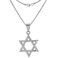 thumbnail image 3 of Sterling Silver Polished Star of David Pendant Handmade Jewish Star for Men NO Chain, 3 of 5