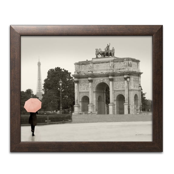 Gango Home Decor Contemporary Paris in the Rain I by Sue Schlabach (Ready to Hang); One 16x12in Brown Framed Print