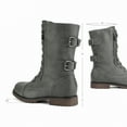 thumbnail image 3 of DREAM PAIRS Women's Faux Fur Lined Mid Calf Riding Combat Boots, 3 of 4
