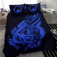 thumbnail image 1 of Juego de Cama Polinesio - Tokelau Juego de Funda Nórdica Padre e Hijo Azul, 1 of 6