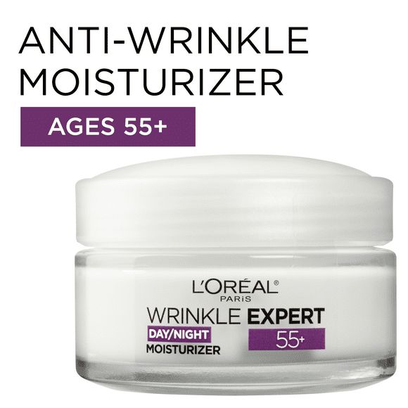 L'Oreal Paris Wrinkle Expert Age 55 Plus Anti-Aging Face Moisturizer, 2.5 fl oz