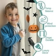 thumbnail image 3 of Blackout Kids Curtains,Beige Halloween Pumpkins Ghosts and Bats Childrens Insulated Curtains Set Of 2,Bedroom Essentials,Toddler Room Decor 42"x54", 3 of 5