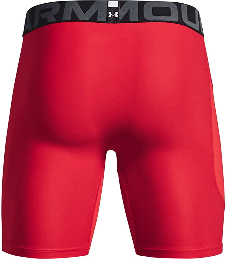 Under Armour Mens HeatGear Compression Shorts Red 600/White XX-Large 