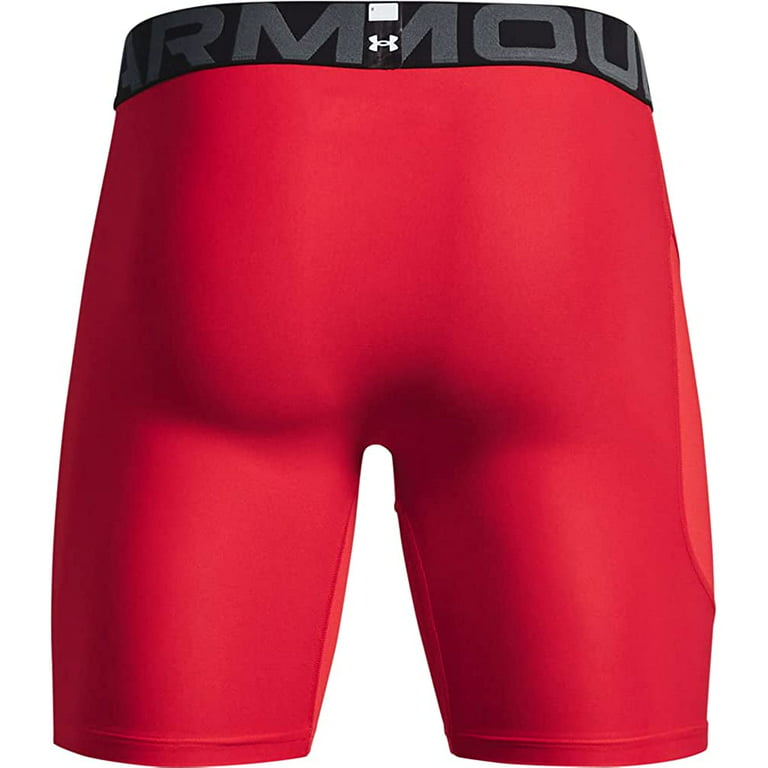Under Armour Men's HeatGear Armour Compression Shorts-Red