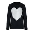 thumbnail image 5 of Women Sweaters Crew Neck Heart Front Long Sleeve Knitted Sweaters Winter Sweaters Alsol Lamesa, 5 of 6