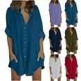 thumbnail image 2 of ShiShine Womens Button Down Shirts with Pockets 2025 Long Sleeve Loose Fit Oversized Casual Tops Clothes Plus Size, 2 of 5